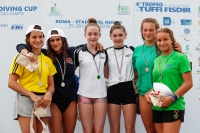 Thumbnail - Girls synchron - Wasserspringen - 2019 - Roma Junior Diving Cup - Siegerehrungen 03033_22382.jpg